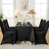 VidaFete 100PCS Black Chair Cover, Polyester Spandex Dining Chair Cover Stretchable Chair Slipcovers for Dining Room, Kitchen, Wedding, Banquet, Fits Most Seat Shapes
