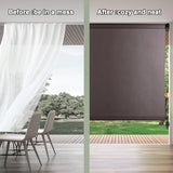 New Bungee kit + end caps Universal Replacement Mounting Brackets of Exterior Sun Shades Outdoor/Indoor Roller up Blinds (Brown, 2pack)