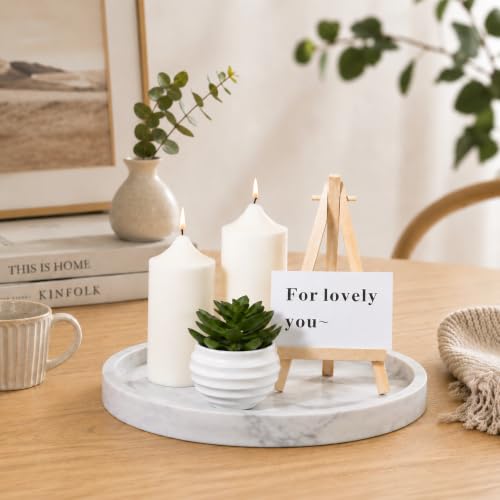 Silicone Bathroom Tray Coffee Table Decor Perfume Organizer, 9" Marble