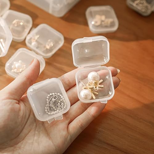 30Pcs Small Transparent Jewelry Storage Cases Travel Jewelry Organizer Boxes Organizer for Necklace Bracelet Ring Holder Cases