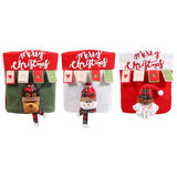 Christmas Kitchen Chair Santa Hat Designs for Christmas Homes Decors Festival Coverings Dining Room Accessories