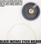Incense Holder for Sticks,Modern Incense Stick Holder with Glass Ash Catcher[Anti ash Flying], Incense Burner Holder,Zen Glass Incense Holder,for Spa Home Decor Yoga Meditation[Black]