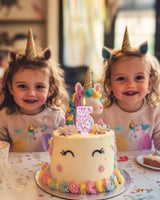 Unicorn Themed Birthday Candles,Number 5 Cartoon Birthday Party Supplies,Birthday Decorations for Gir,2.87 inch Cake Topper Decorations (Unicorn Themed, Number 5)