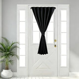 1 Pack French Door Curtain Rod Adjustable 18-30 Inch, 3/8 In. Diameter, Cafe Curtain Rod, Sash Curtain Rods for Door Window (Black)