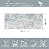 2x5 Coastal Abstract Runner Rug: Ultra Soft Washable Kitchen Hallway Entryway Carpet Indoor Non Slip Low Plie Mat for Bedroom Laundry Gifts for Newlyweds Household Modern Home Decor 2x5 Sky Blue