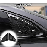 Fit for Chevrolet Malibu 2016 2017 2018 2019 2020 2021 Car Rear Window Louver Shutter Cover Side Vent Scoop Blinds Trim Exterior(Gloss Black)