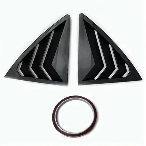 Compatible with Toyota Corolla 2007-2013 Car Rear Window Louver Cover Exterior Side Vent ABS Exterior Accessories(Gloss Black)