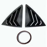 Compatible with Toyota Corolla 2007-2013 Car Rear Window Louver Cover Exterior Side Vent ABS Exterior Accessories(Gloss Black)