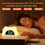 Azyh Alarm Clock for Kids, Ok to Wake Clock with Green Light Red Light, Children's Sleep Trainer,10 Ringtones,3 Brightness, Dual Alarms, Digital Alarm Clock for Adults Boy Girl Toddler Bedroom