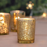 24 Pcs Gold Tea Lights Candles Holders for Wedding Centerpieces