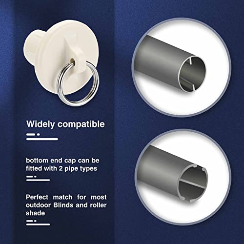 Coolaroo Shade Replacement Parts Bungee Kit and End Cap,Weather Resistance,for Coolaroo Exterior Roller Shade,Outdoor Blinds,Roller Shades(Sand,2 Set)