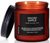 M&SENSE Spiced Apple Scented Candle Non Toxic Soy Wax for Home Aromatherapy
