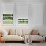 Changshade Blackout Roller Shades Cordless for Windows, 100% Room Darkening Window Blinds for Bedroom, Thermal Insulated UV Protection, Easy Install Pull Down Shades for Home,48Wx72H,White