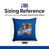 Northwest New York Knicks 2026 NBA Champions Multi-Champs Double-Sided Printed Throw Pillow, Soft Decorative Polyester Fan Cushion, Couch Bed or Game Room Decor, 18 x 18 in