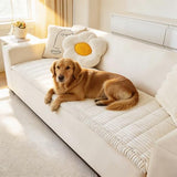Awjcsv Couch Cover for Dogs Washable, Fuzzy Pet Couch Covers for 3 Cushion Sofa Pet Friendly, Non Slip Sofa Cover (White, 27.6" X 70.9"/70 X 180cm)