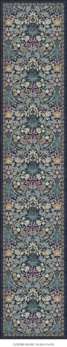 Washable Hallway Runner Rug 2'6"x12': Vintage Floral Botanical Runner Rug - Machine Washable Non Slip Low Pile Soft Foldable Carpet - Extra Long Kitchen Hallway Entryway Indoor Rug - 2'6"x12' Blue