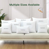 OTOSTAR Pack of 1 Down and Feather Throw Pillow Inserts, 18 x 18 Soft Fluffy Square Pillow Inserts with 100% Cotton Cover Decorative Pillows for Sofa Couch Bed-White