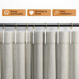 1.25 Inch Curtain Rings with Hooks, 24 Pack Bronze Metal Drapery Rings with Pins Fits Up to 1" Curtain Rods