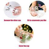 10-Pack Clear Plastic Ornaments, 80mm Clear Plastic Refillable Decorative Ball, 3.15 inch Christmas Fillable Balls for DIY Crafts, Christmas Tree Decoration, Wedding Party, Christmas House Decoration