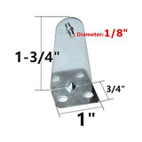 Hold Down Brackets 4pcs Metal Blind Brackets Bottom Rail Holder Replacements for Horizontal Blinds and Window Shades
