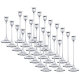 NLBTW 24 Pcs Silver Taper Candle Holder Bulks for Wedding Party Table Decor
