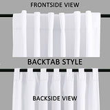 Turquoize White Curtains 96 Inch Long Room Darkening Curtains for Living Room Thermal Insulated Back Tab Rod Pocket Window Treatment Panels Drapes for Bedroom, 52" W x 96" L, Pure White