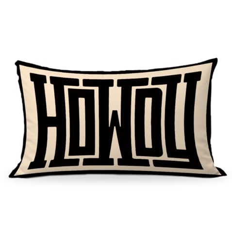 Howdy Pillow Cover 12x20, Western Southwestern Throw Pillows Cover for Cowgirl Cowboy Room Bedroom College Dorm Decor, Western Decor for Home