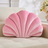 Shell Pillow，Seashell DecorativeThrow Pillow Light Pink Seashell Shaped Pillows 13x10 Inch Room Decor Cute Pillows for Couch Bed
