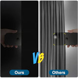 Petaholic 100% Blackout Curtains for Bedroom, Portable DIY Window Blinds, No Drill Window Shades & Blackout Blinds with Stickers & Tabs for Travel, Dorm Room, Media Room (118" x 57")