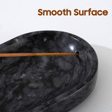 Incense Holder, Natural Marble Incense Burner, Incense Stick Holder for Meditation, insence-Sticks Holder, 10.6inch Ash Catcher (Black)