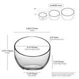 WGVI Clear Slant Cut Bowl Glass Vase, Glass Terrarium, Candy Dish, Glassware, Slant Open: 7". Height: 6" x 2.7". Base: 4" (1 Piece)