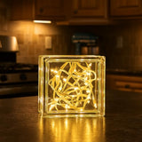 Novelty Lights 5 feet 10 Bulb Clear Mini Light String on White Wire, Non-Connectable Incandescent Fairy Lights for Bottles and Crafts, 4" Bulb Spacing, 24" Lead, Stackable Fused Plug