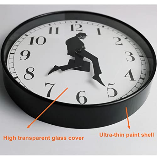 TANKRIN Ministry of Silly Walks Clock, Silly Walk Wall Clock, A Interesting Wall Clock for Bedroom Kitchen Living Room, Novelty Home Decor Gifts (Black)
