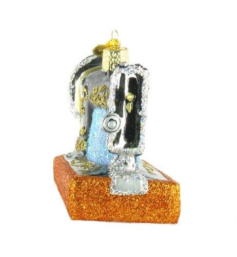 Old World Christmas Hobbies Gifts Glass Blown Ornaments for Christmas Tree Sewing Machine, 2.75, Multi Color