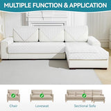 Deep Dream Armrest Covers, Sectional Couch Covers, Sofa Cover, Backrest Covers, Anti-Slip Armchair Slipcovers for Dogs Cats Pet Loveseat Recliner Leather L Shaped(White, 28"x 28")