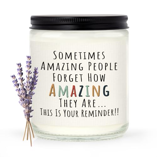 Craftique Gifts for Women, Birthday Gifts for Women- You're Amazing Candle- Friendship/Thank You/Inspirational Gift for Woman Her Friend Teacher Mom Girlfriend Sister Bestie Lavender