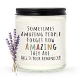 Craftique Gifts for Women, Birthday Gifts for Women- You're Amazing Candle- Friendship/Thank You/Inspirational Gift for Woman Her Friend Teacher Mom Girlfriend Sister Bestie Lavender