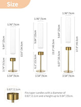 NUPTIO Candlestick Holders for Table Centerpiece, Set of 3 Gold Decor
