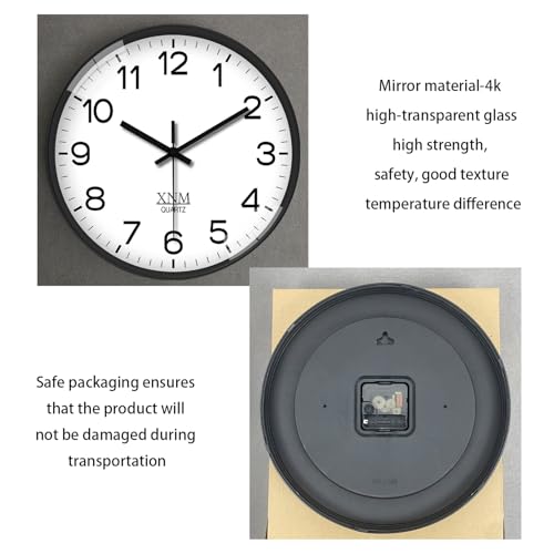 XNM 8 Inch Small White Classic Wall Clock for Living Room Bedroom Kitchen Analog Modern Clocks Battery Operated Minimalist Silent Wall Clock Non Ticking