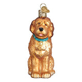 Old World Christmas Irish Doodle Glass Blown Ornament for Christmas Tree, Handcrafted Holiday Decoration, Dog Collection