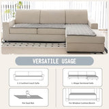 Sofa Couch Cover, Sofa Covers for Dogs Washable, Non-Slip Striped Sofa Slipcovers for Sectional Sofa, Sofa Cover Furniture Protector for L Shaped(Light Grey, 27.6"x 59")