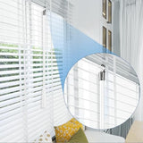 2 Pcs 12 inch Blind Wand, Vertical Blinds Replacement Parts with Hook and Grip, White Fiberglass Blind Tilt Wand, for Windows Curtain Door Shades Opener Accessory