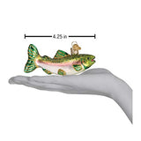 Old World Christmas Fish Collection Glass Blown Ornaments for Christmas Tree Alpine Rainbow Trout 3 x 4.25