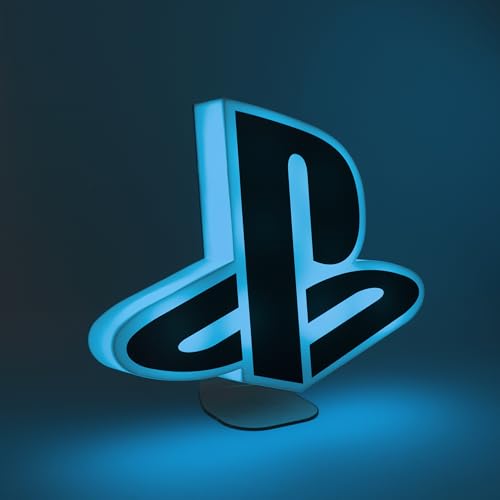 Paladone PlayStation Light - Desktop Game Room Lighting - Includes 3 Light Modes - Powered by USB or AAA Batteries - Logo Light