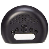 Amazon Basics Small Digital Oval Alarm Clock with LED Display, Nightlight, Snooze Function & Battery Backup, Black, 4.5 x 3.5 x 2.4 Inches