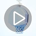 Old World Christmas Basketball Hoop Glass Blown Ornament for Christmas Tree, Handcrafted Holiday Decoration, Sport Collection