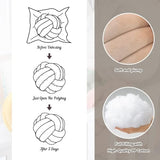 Knot Pillow Ball, Soft Plush Decorative Throw Pillow, Handmade Round Knotted Cushion for Sofa, Couch & Bedroom, Cute Home Decor Pillow (7.87 Inches, Hot Pink)