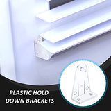 Maitys Blinds Hold Down Brackets Clear Plastic Blind Brackets Hold Replacements for 2 Inch Horizontal Blind Shades Windows Doors(4 Pieces)
