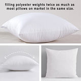 HITO 12x20 Pillow Inserts (Set of 2)- 100% Cotton Covering Down Alternative Throw Pillows White for Couch Bed Sofa