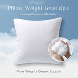 Phantoscope 18x18 Pillow Insert - Throw Pillow Insert with 100% Cotton Cover - 18 Inch Square Form Microfiber Pillow Sham Stuffer - Couch Cushion Pillows, 1 Count (Pack of 1)